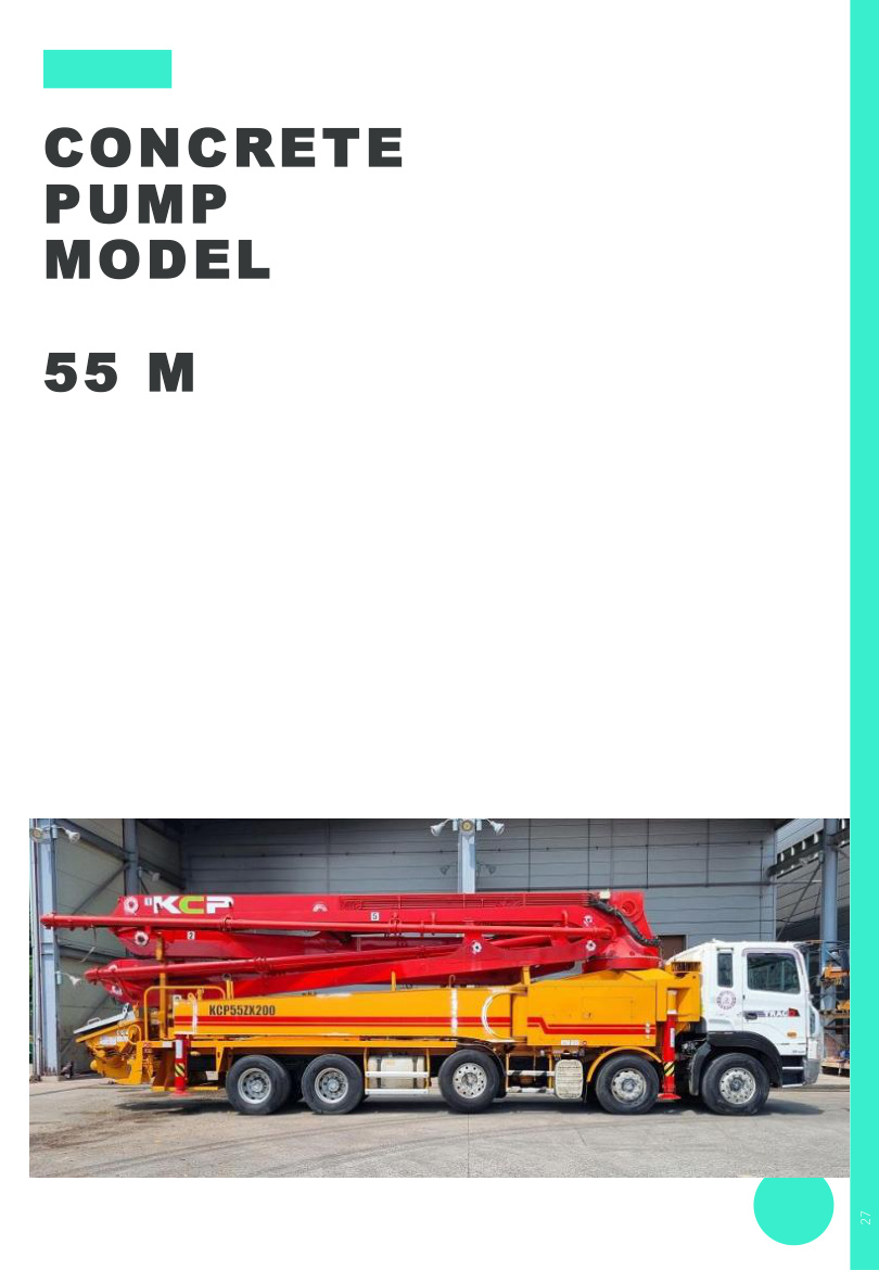 Concrete pump rental 55M