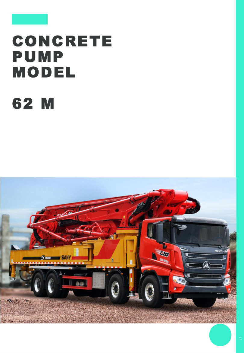 Concrete pump rental 62M